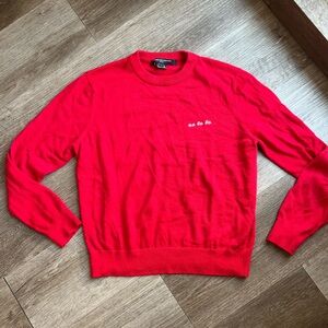 French Connection Vibrant Red Crewneck Sweater